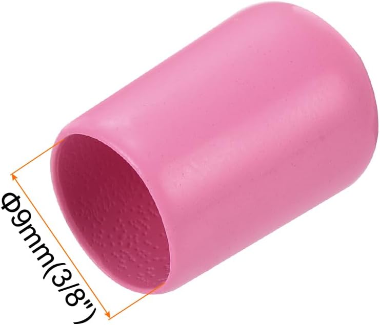 uxcell 20pcs Rubber End Caps 9mm(3/8 inch) ID Vinyl PVC Round Tube Bolt Cap Cover Screw Thread