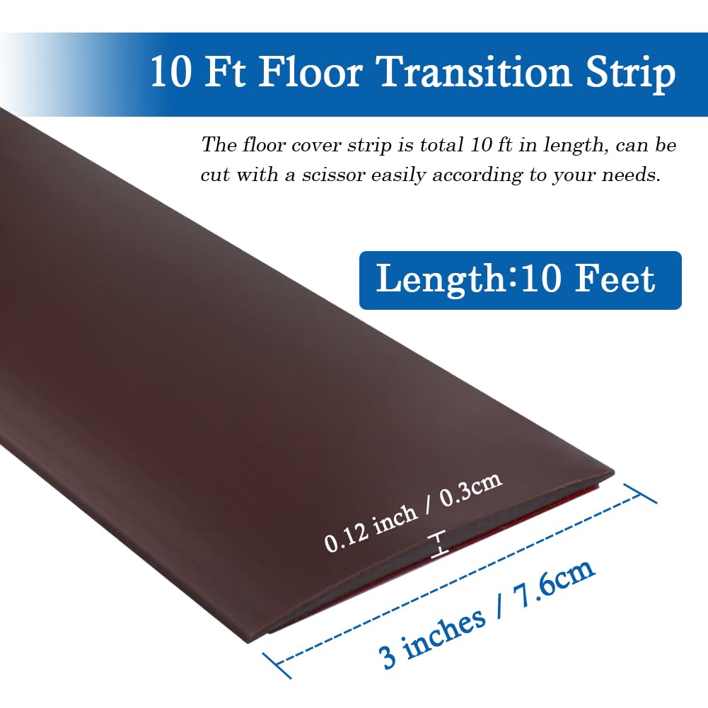 Floor Transition Strip Self Adhesive Floor Cover Strips Laminate 3" Wide Vinyl Flat Divider