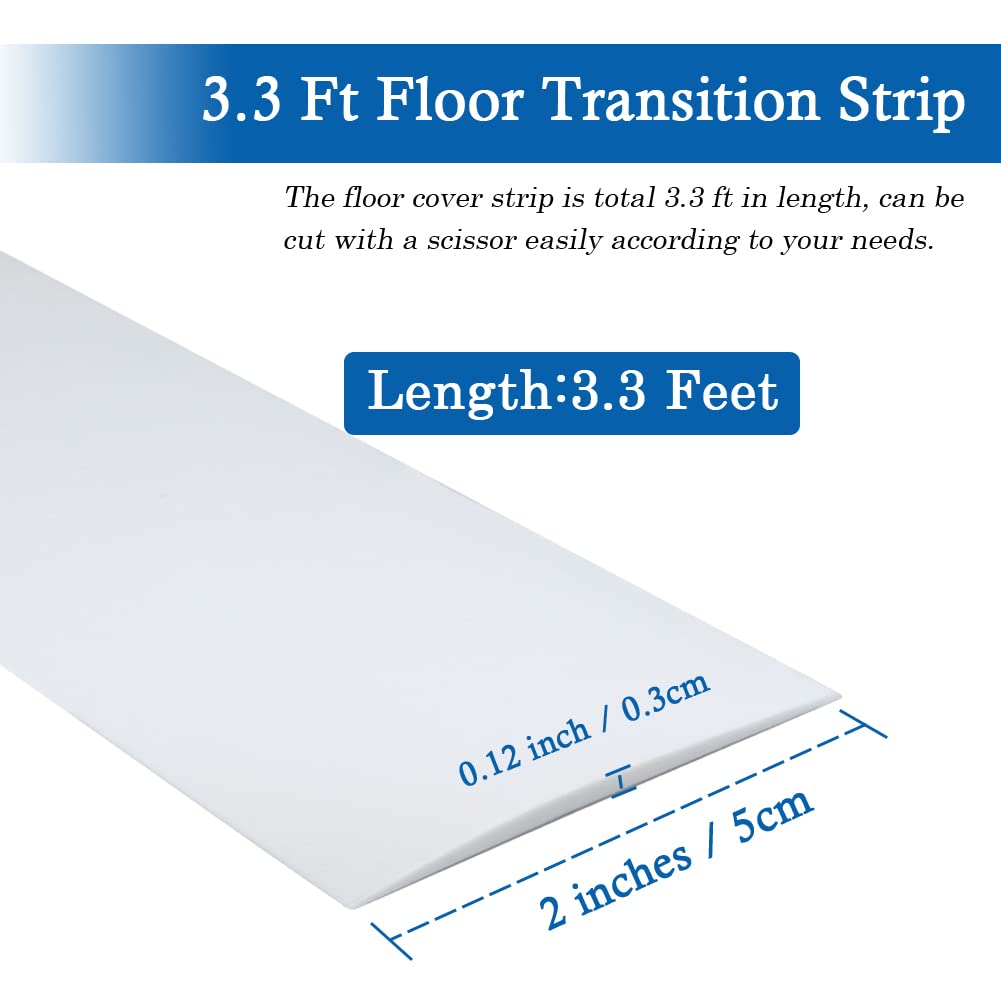 Floor Transition Strip Self Adhesive Floor Cover Strips Laminate 2" Wide Vinyl Flat Divider