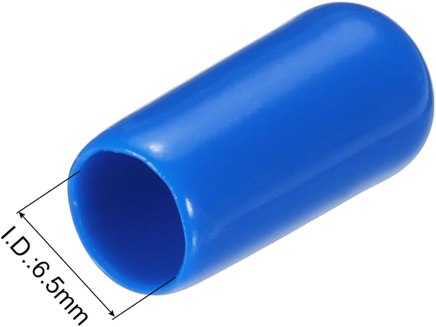 uxcell 20pcs Rubber End Caps 6.5mm ID Vinyl PVC Round Tube Bolt Cap Cover Screw Thread Protectors
