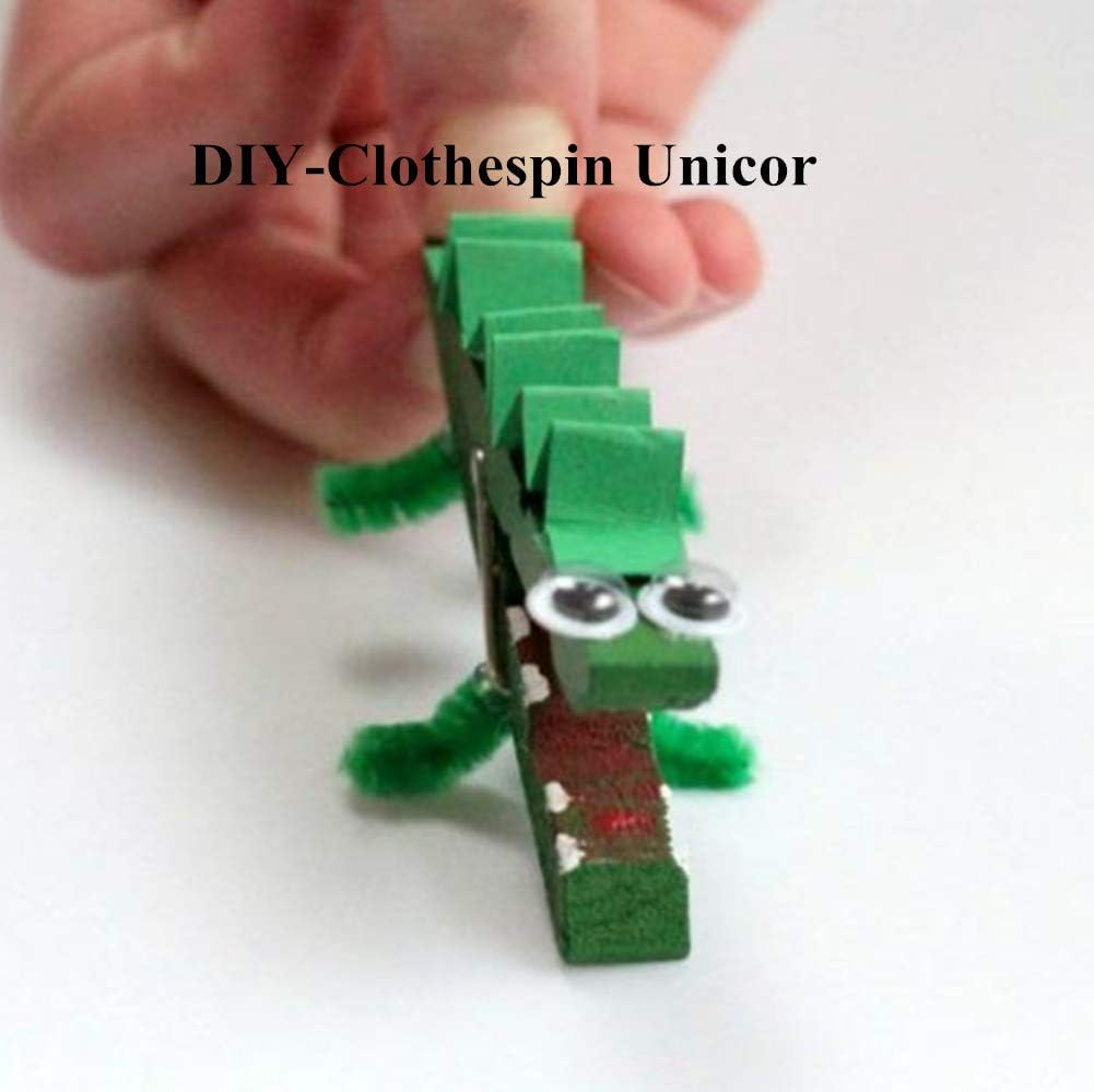 DurReus 50PCS Tiny Wooden Clothespins Photo Paper Peg Mini Wood Clothes Pins Home School Arts