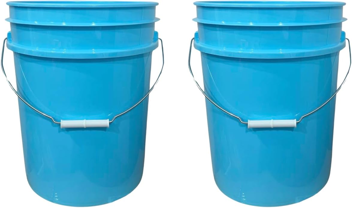 House Naturals 5 Gallon Premium HPDE Plastic Bucket - Made in USA Food Grade Storage Container, BPA