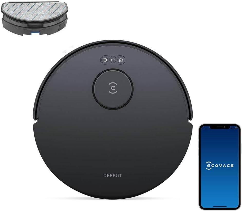 ECOVACS DEEBOT N20 Robot Vacuum Cleaner and Mop,8000Pa Strong Suction, ZeroTangle Brush, 300