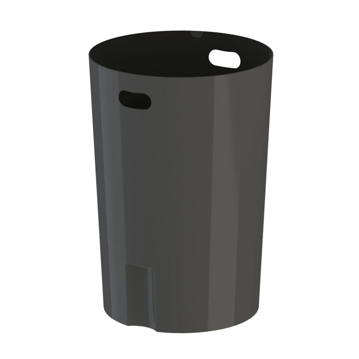 42 Gallon Slatted Circle 100% Recycled Plastic Commercial Outdoor and Indoor Trash Can with Push