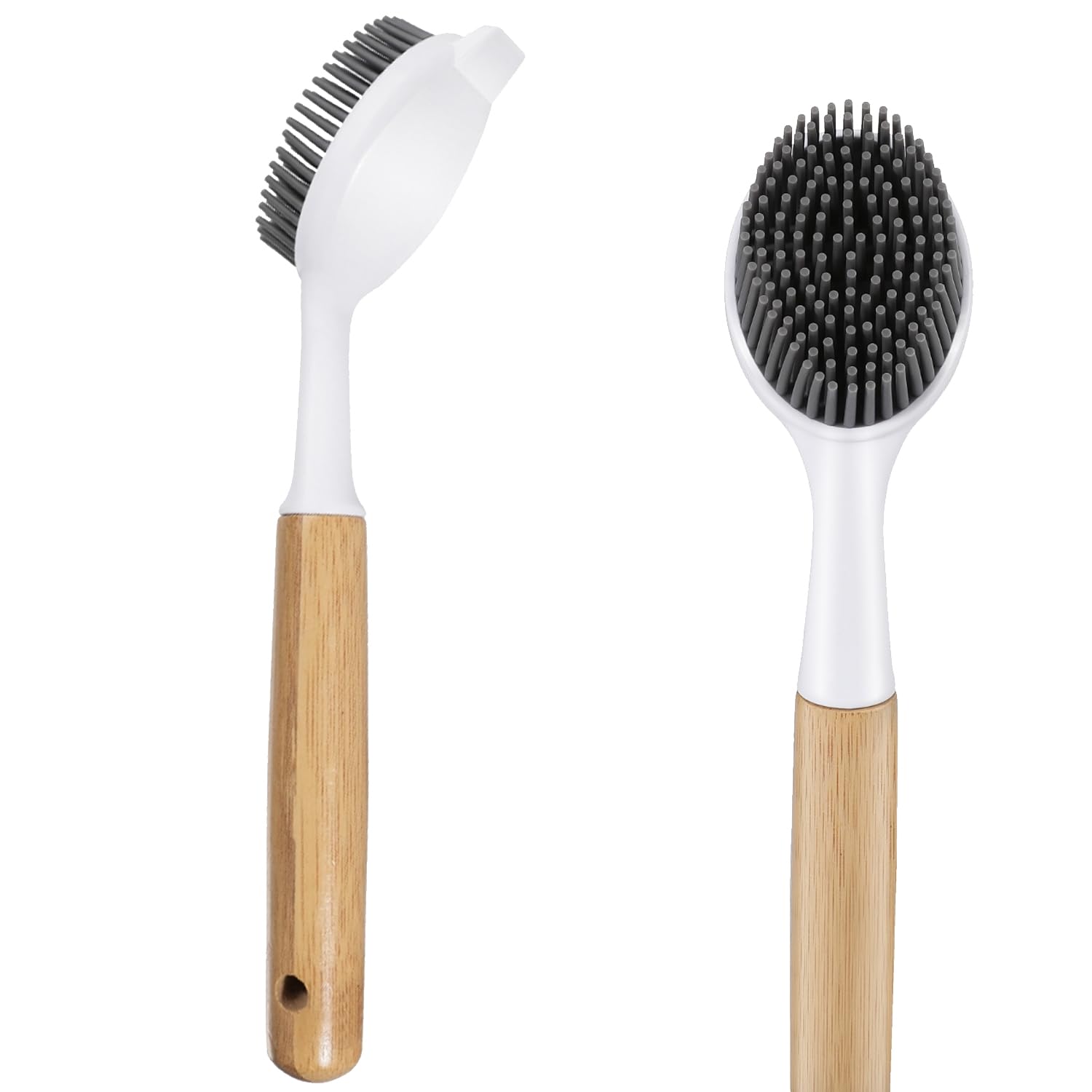 Zylark Bamboo Dish Brush with Handle