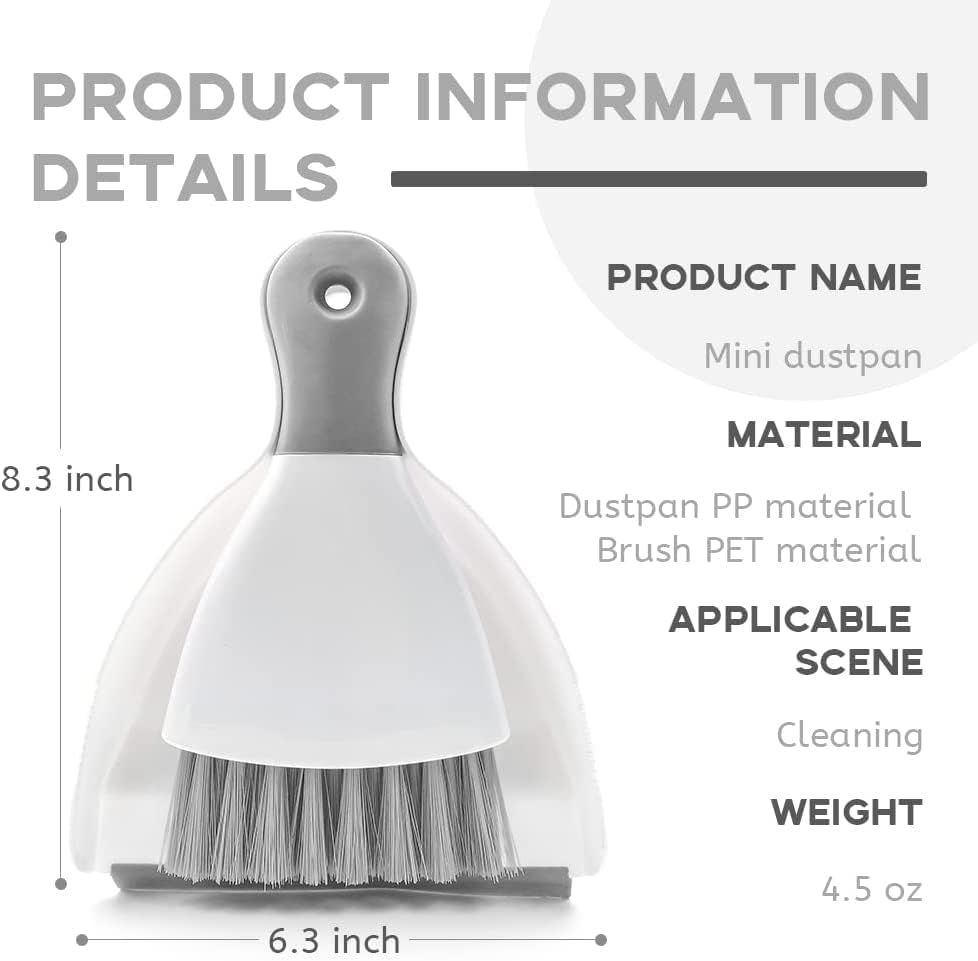 Dust pan Broom Brush Dustpan - Dustpan and Brush Set,Mini dust Pans with Brush,Dust Pan and Brush