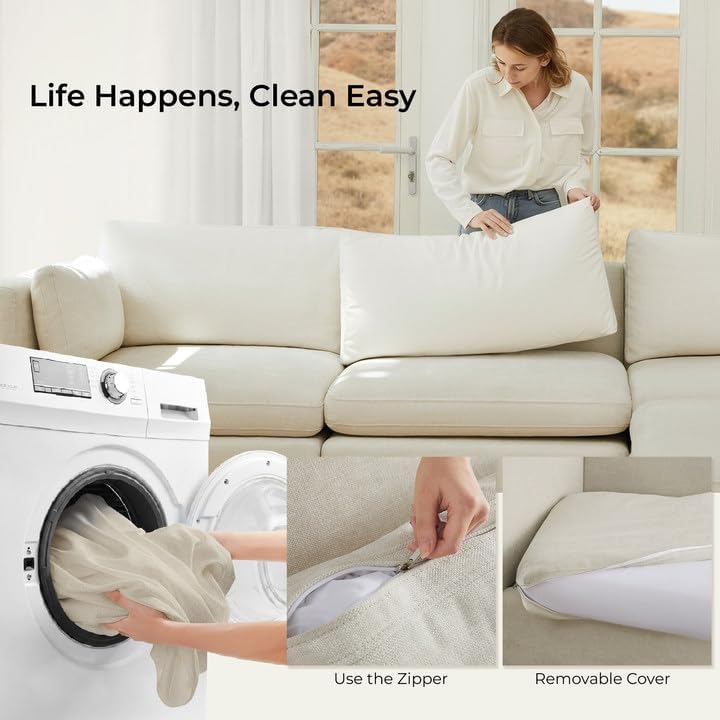 CHITA Oversized Modular Sectional Sofa, FSC Certified L Shaped Sectional Couches for Living Room
