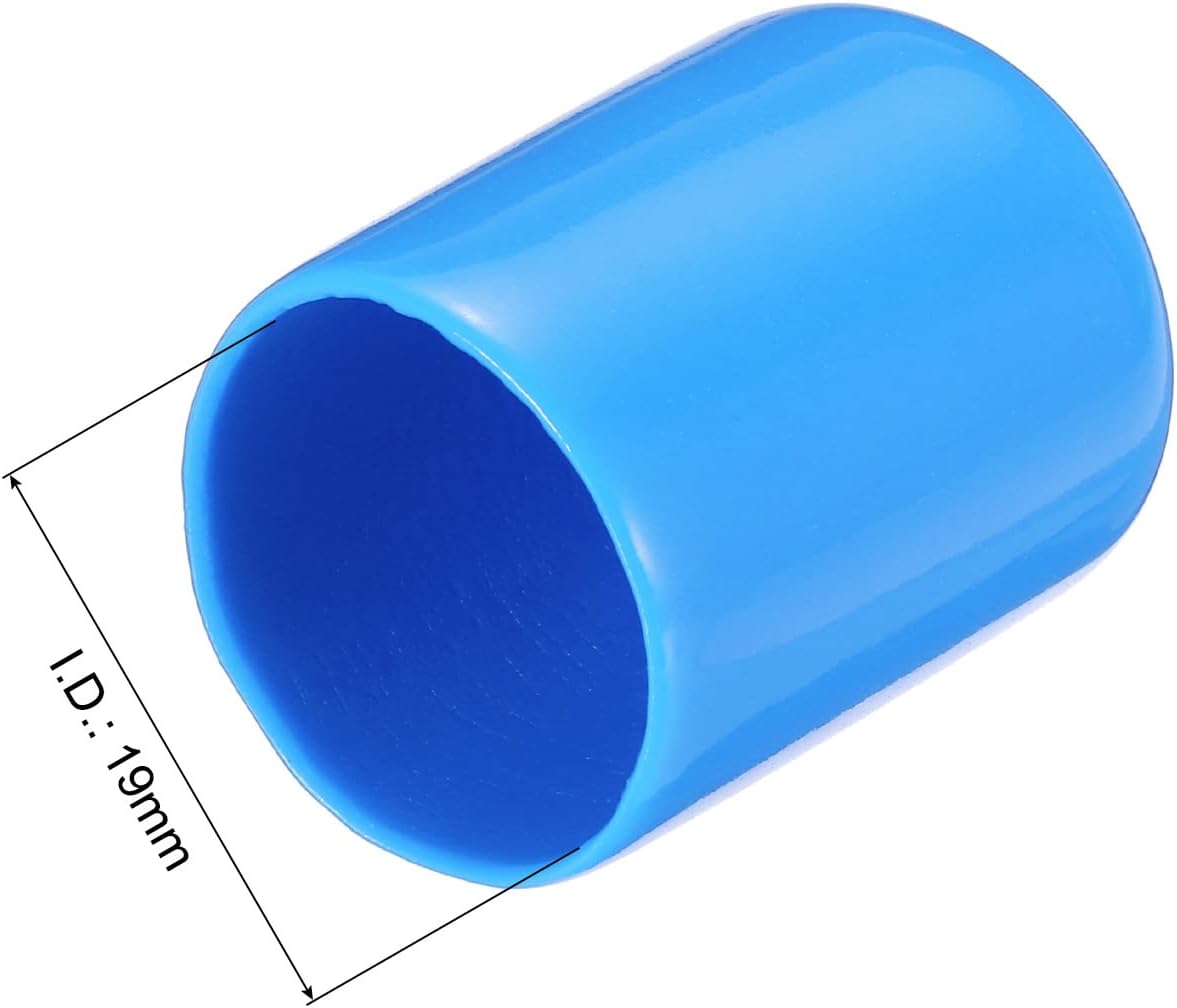 uxcell 20pcs Rubber End Caps 19mm(3/4") ID Vinyl PVC Round Tube Bolt Cap Cover Screw Thread