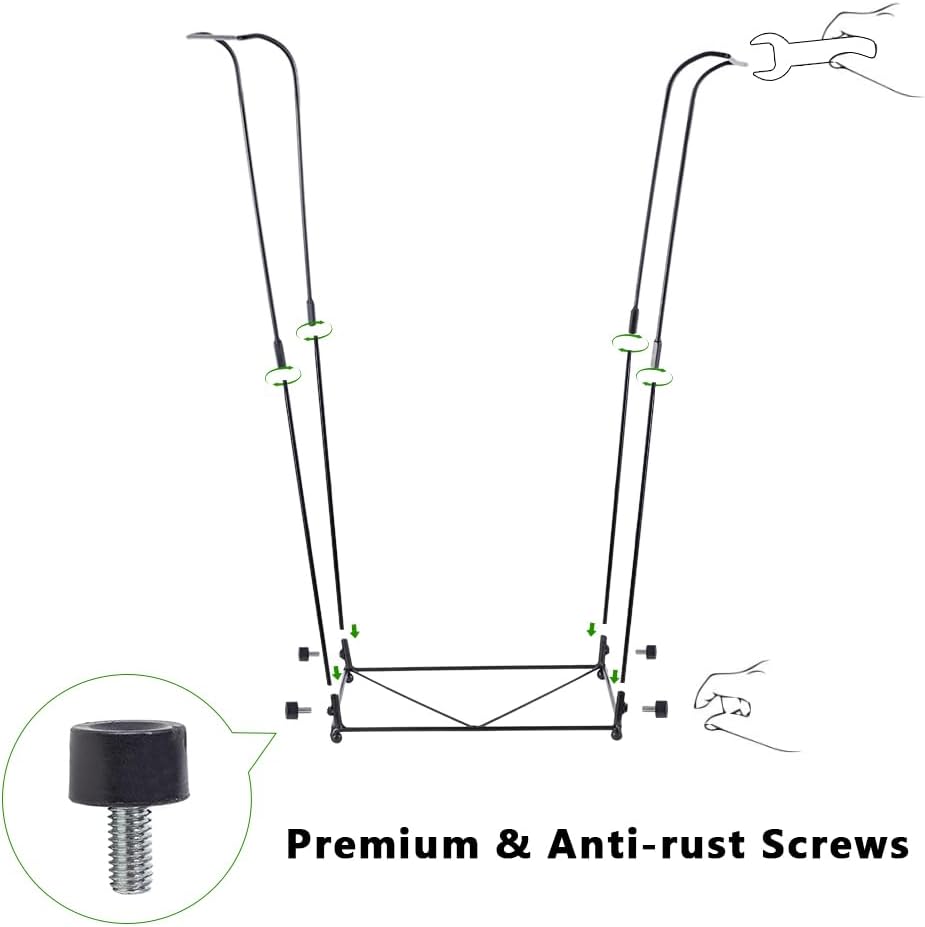 2 Pack Trash Bag Holder, Metal Garbage Bag Holder, 30-45 Gallon Portable Trash Bag Holder Stand