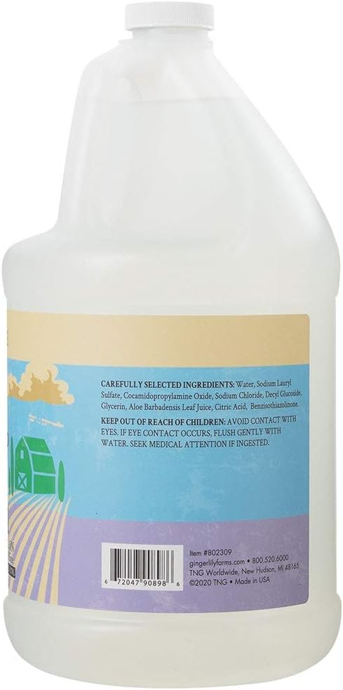 Ginger Lily Farms Botanicals Plant-Based Liquid Dish Soap, Concentrated Formula with Max Grease