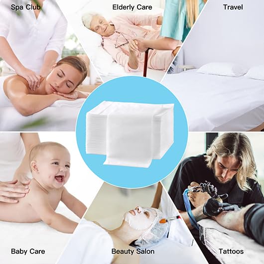 200Pcs Disposable Massage Table Sheets 31.5" x 71" Non-Woven Fabric Bed Covers for Ultimate Hygiene