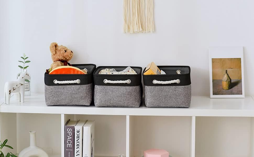 TheWarmHome Storage Basket for Organizing - 1 Pack 14x10x6.7 inch Collapsible Storage Bins for