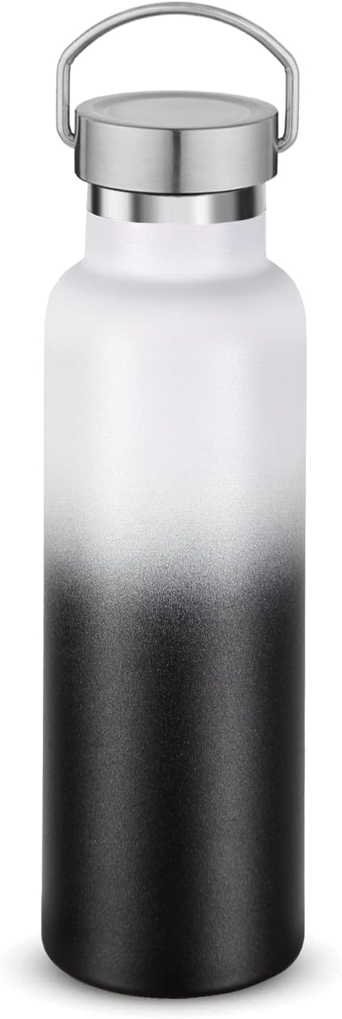 Neihepal Gradient Stainless Steel Water Bottles,20 Ounce Vacuum Insulated Double Wall Travel Bottle