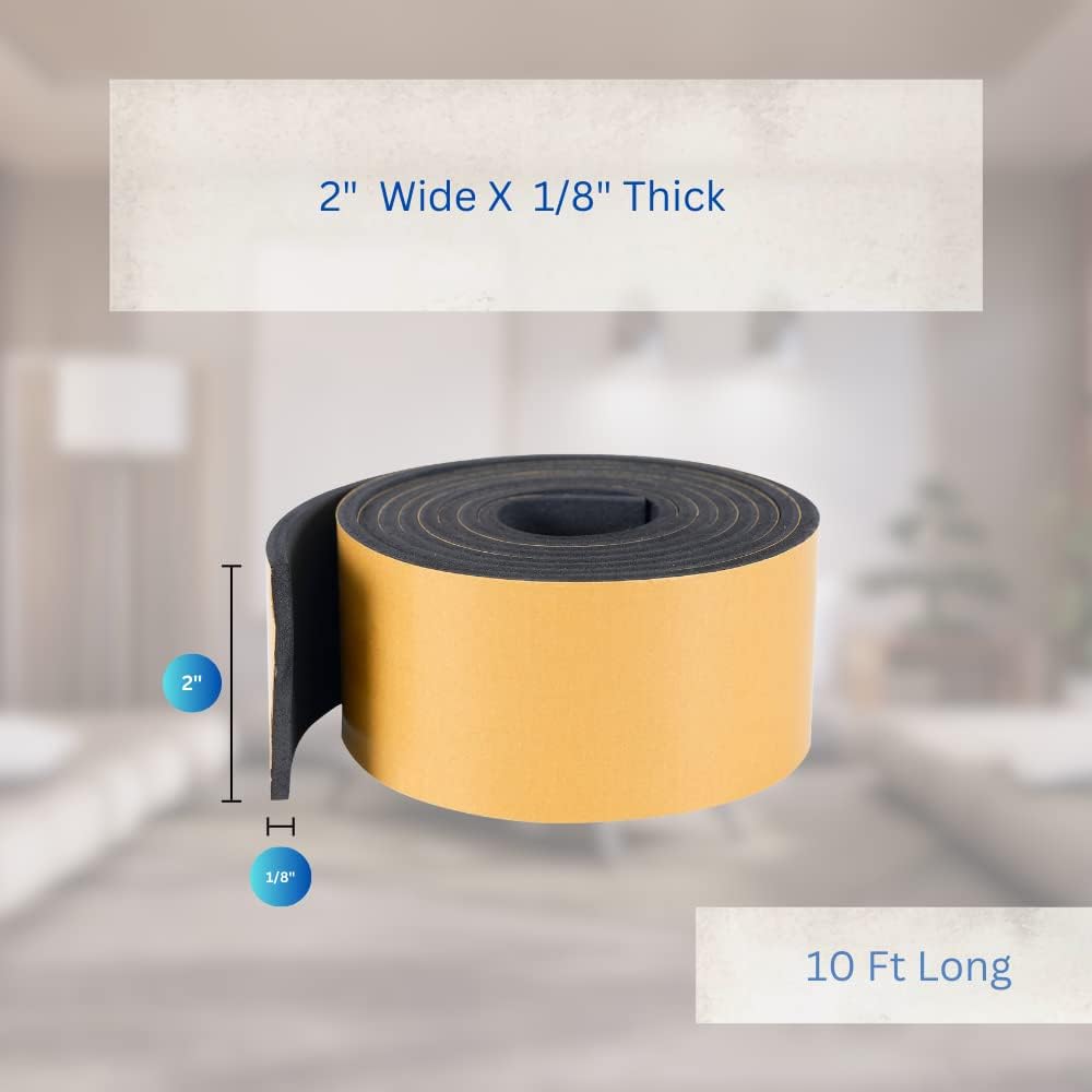 High Density Foam Weather Stripping Door Seal Strip Insulation Tape Roll for Insulating Door Frame