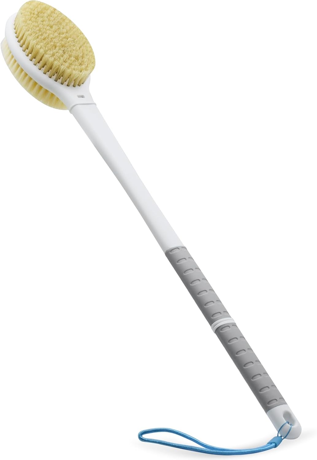 Shower Brush with Soft and Stiff Bristles,20.5" Extra Long Handle Dual-Sided Back Scrubber Bath