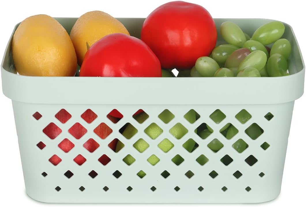 Glad Plastic Baskets for Organizing, Set of 6 | Pantry Storage for Under Counter, Linen Closet, and