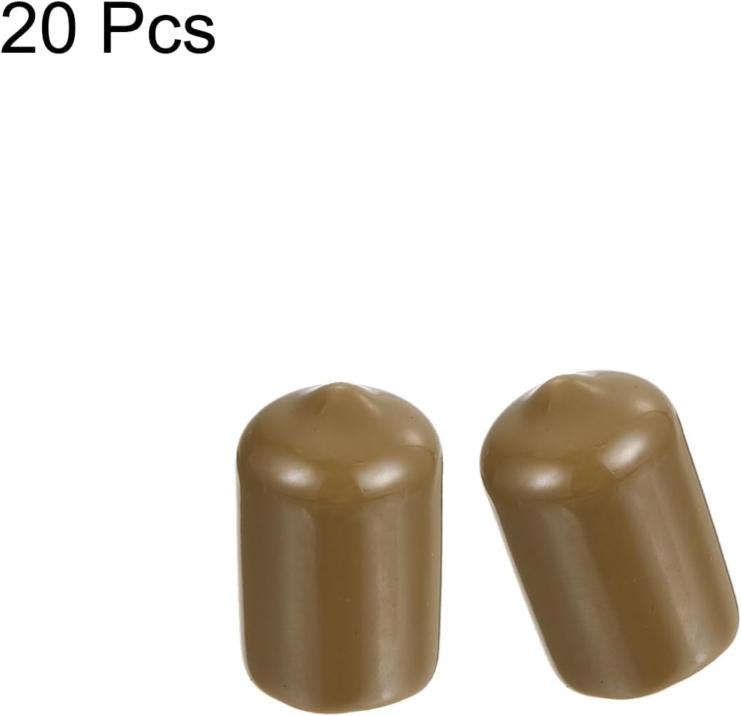 uxcell 20pcs Rubber End Caps 13.5mm ID Vinyl PVC Round Tube Bolt Cap Cover Screw Thread Protectors