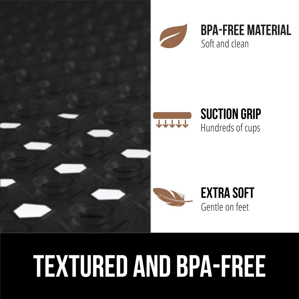 GORILLA GRIP Patented Square Shower Stall Mat, Small Bathtub Floor Mats for Stand Up Showers