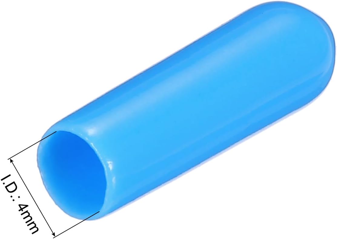 uxcell 20pcs Rubber End Caps 4mm(0.2") ID Vinyl PVC Round Tube Bolt Cap Cover Screw Thread
