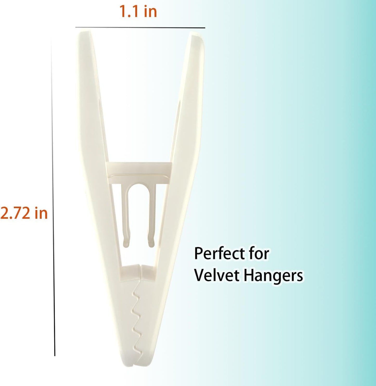 Hanger Clips Perfect for Velvet Hangers (Beige, 80 PCS), Strong Plastic Clips Pant Skirt Hanger