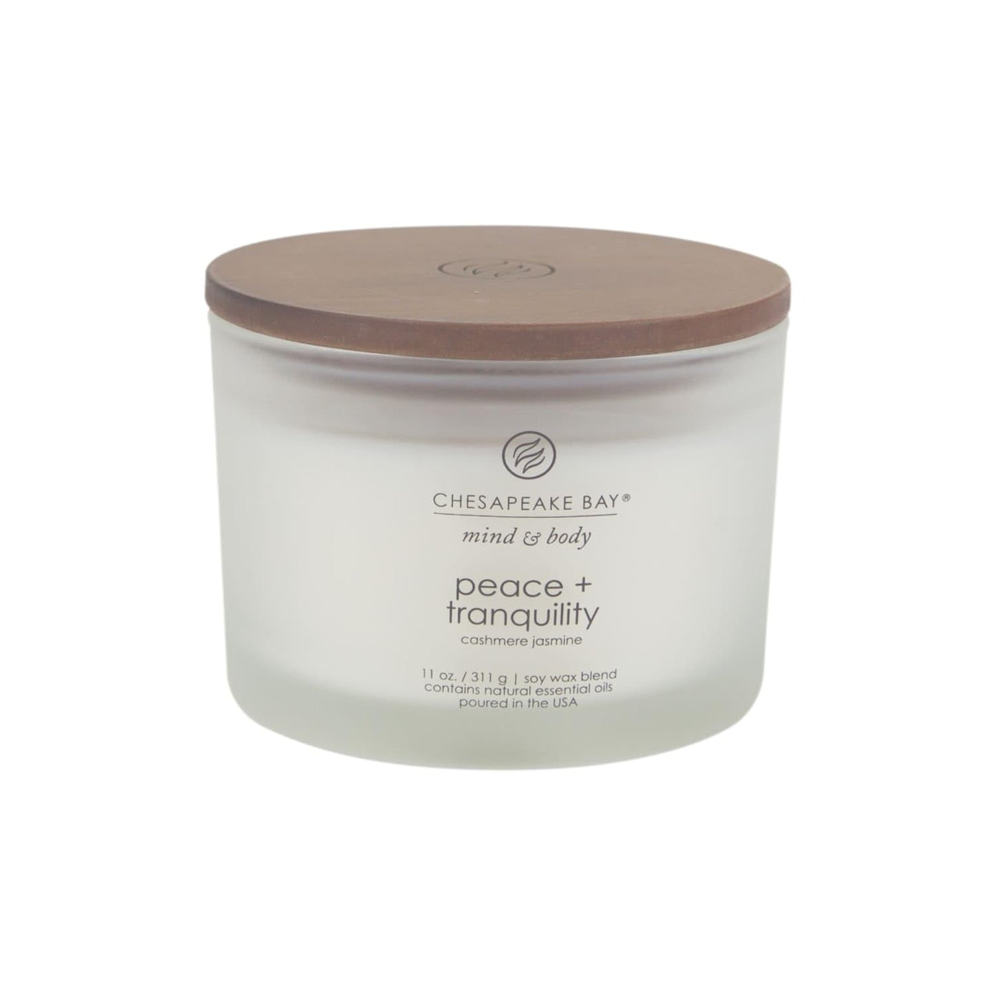 Chesapeake Bay Candle Scented Candle Peace + Tranquility (cashmere jasmine) 3-Wick Coffee Table Jar