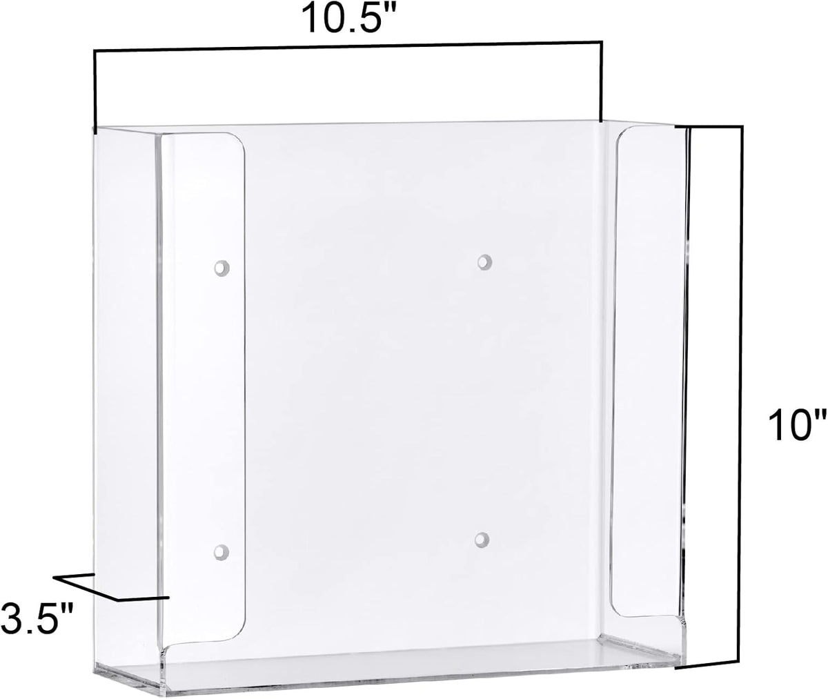 Amazing Abby Acrylic Glove Box Holder, Wall-Mounted Glove Dispenser, Floating Glove Box Organizer