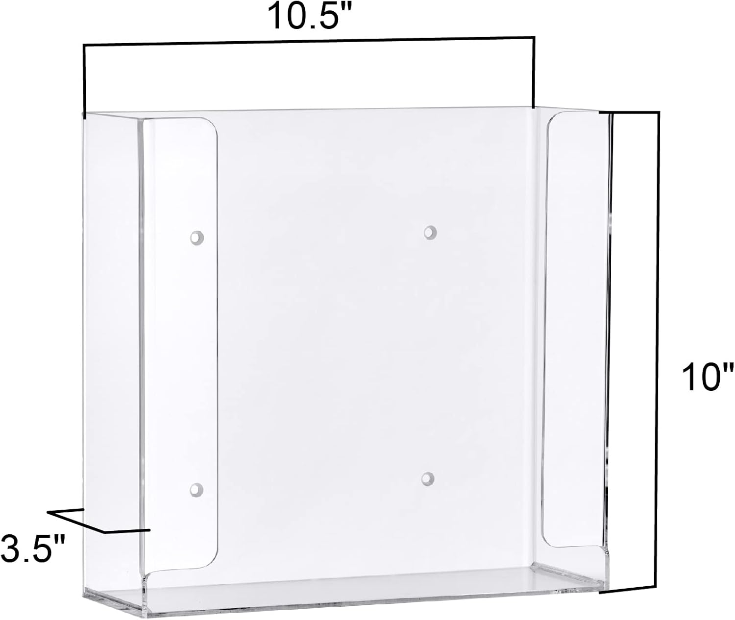 Amazing Abby Acrylic Glove Box Holder, Wall-Mounted Glove Dispenser, Floating Glove Box Organizer