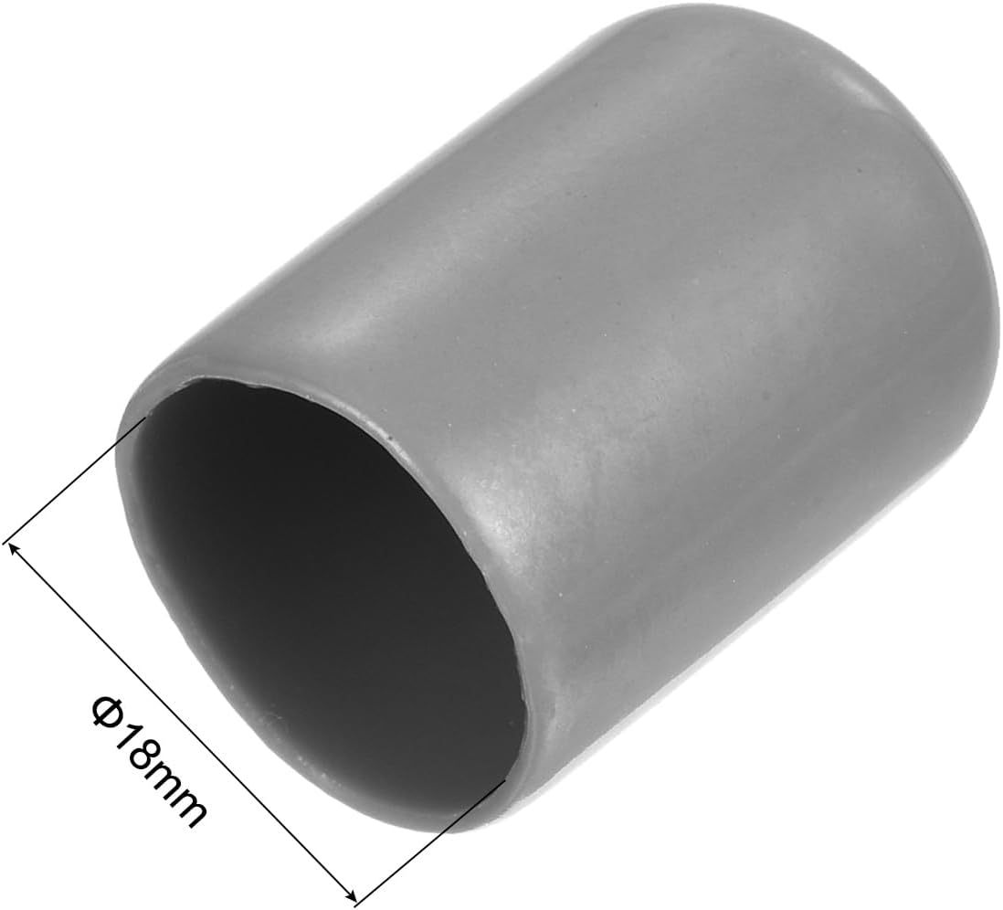 uxcell 20pcs Rubber End Caps Protective Caps 18mm ID Vinyl PVC Round Tube Bolt Cap Cover Screw