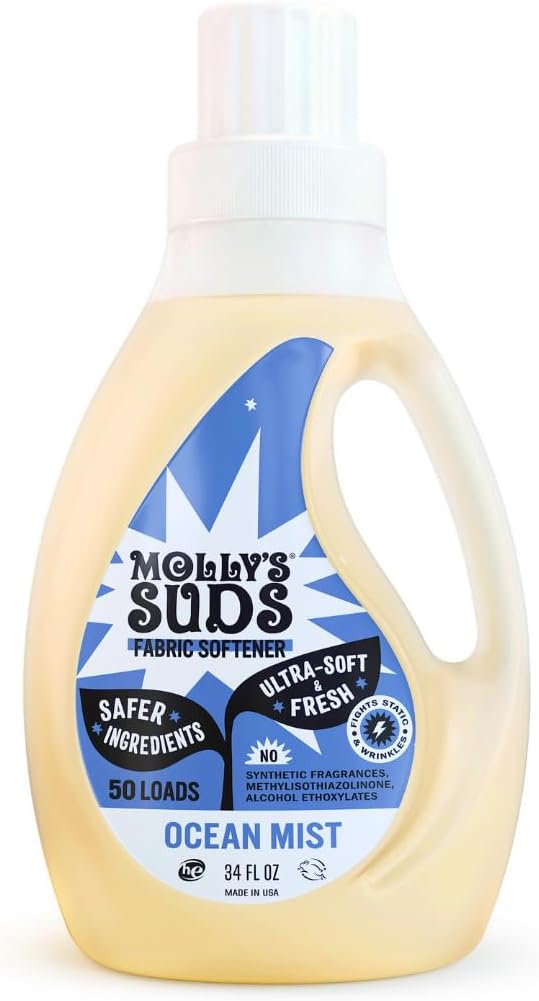 Molly’s Suds Fabric Softener Liquid for Sensitive Skin | Vinegar-Powered, Infused with Essential