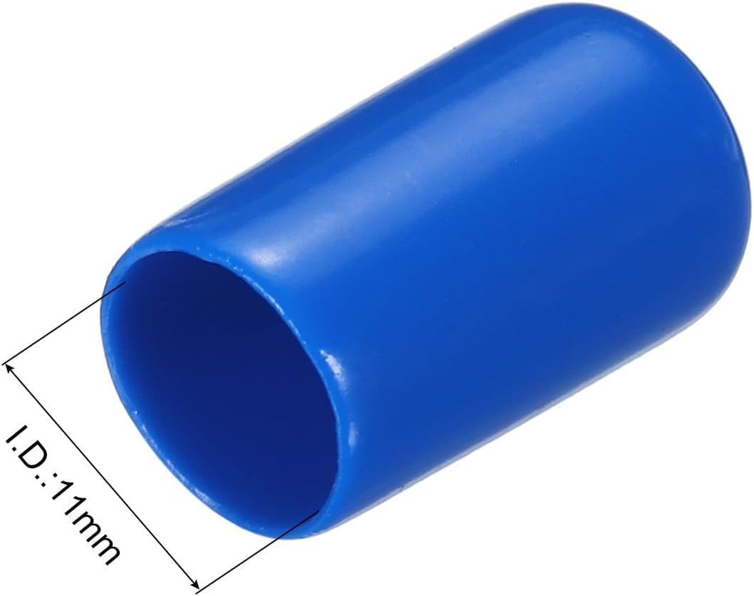 uxcell 20pcs Rubber End Caps 11mm ID Vinyl PVC Round Tube Bolt Cap Cover Screw Thread Protectors