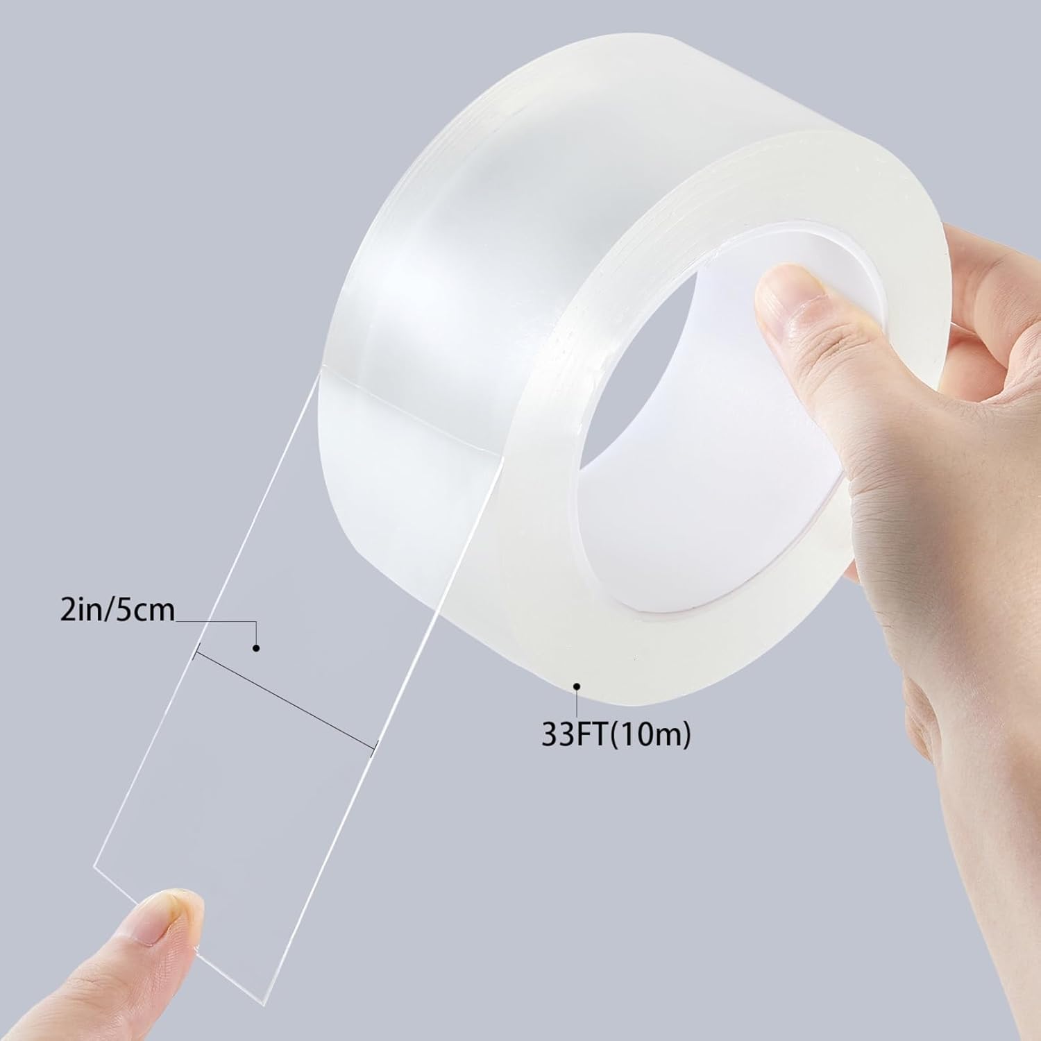 Transparent Window Weather Sealing Tape 2inch*33ft Weather Stripping Residue-Free Clear Window