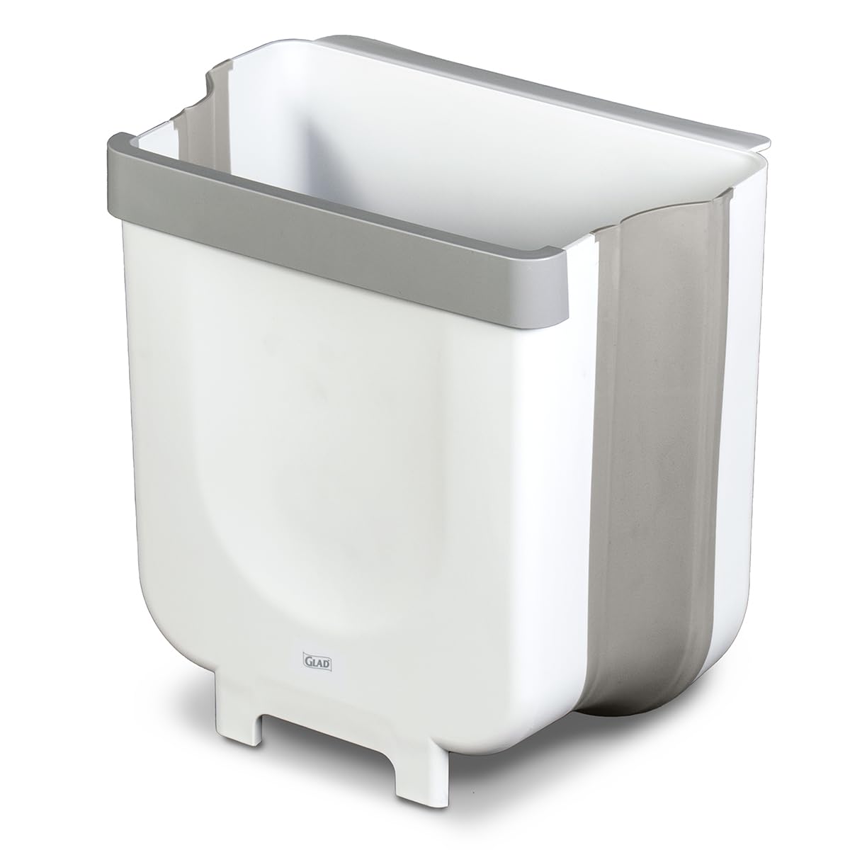 Glad Roomate Collapsible Waste Bin | Compact Travel Trash Can with Space-Saving Expandable Design |