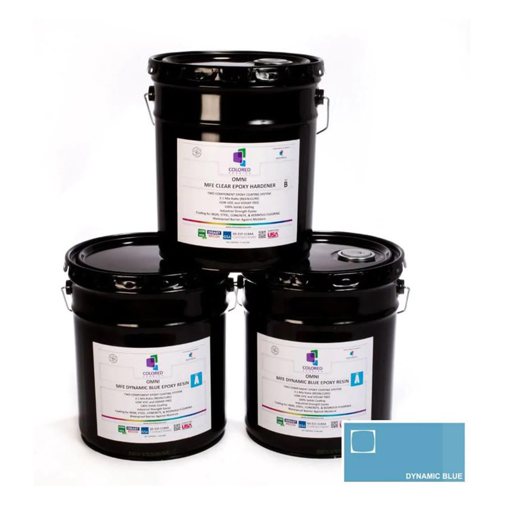 Colored Epoxies Dynamic Blue Epoxy Resin Coating Made with Beautiful and Vibrant Pigments, 100%
