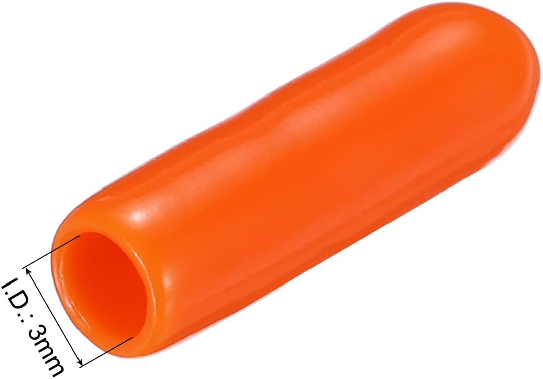 uxcell 20pcs Rubber End Caps 3mm(1/8") ID Vinyl PVC Round Tube Bolt Cap Cover Screw Thread