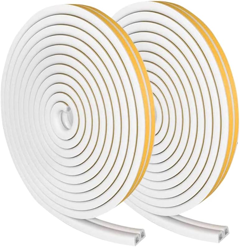 Weather Stripping Seal Strip Tape, Doors Windows Frame Self Adhesive D Type Foam Sealing Tape