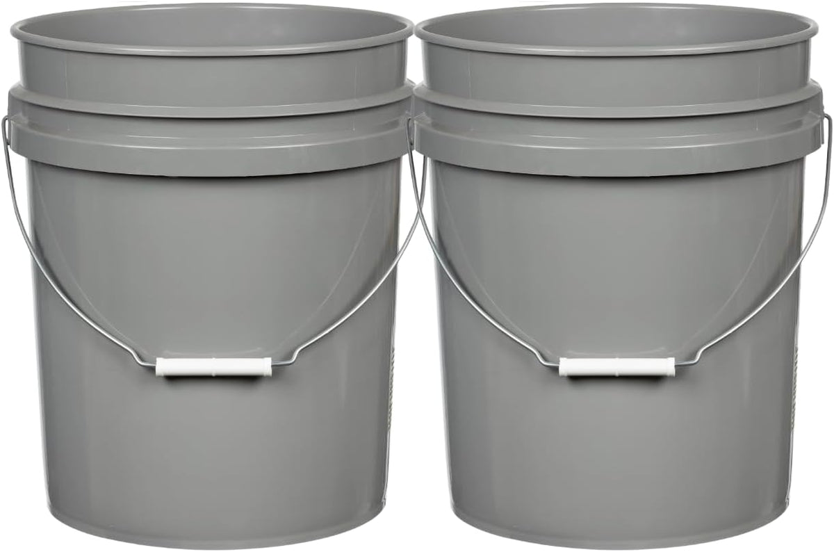 House Naturals 5 Gallon Premium HPDE Plastic Bucket - Made in USA Food Grade Storage Container, BPA