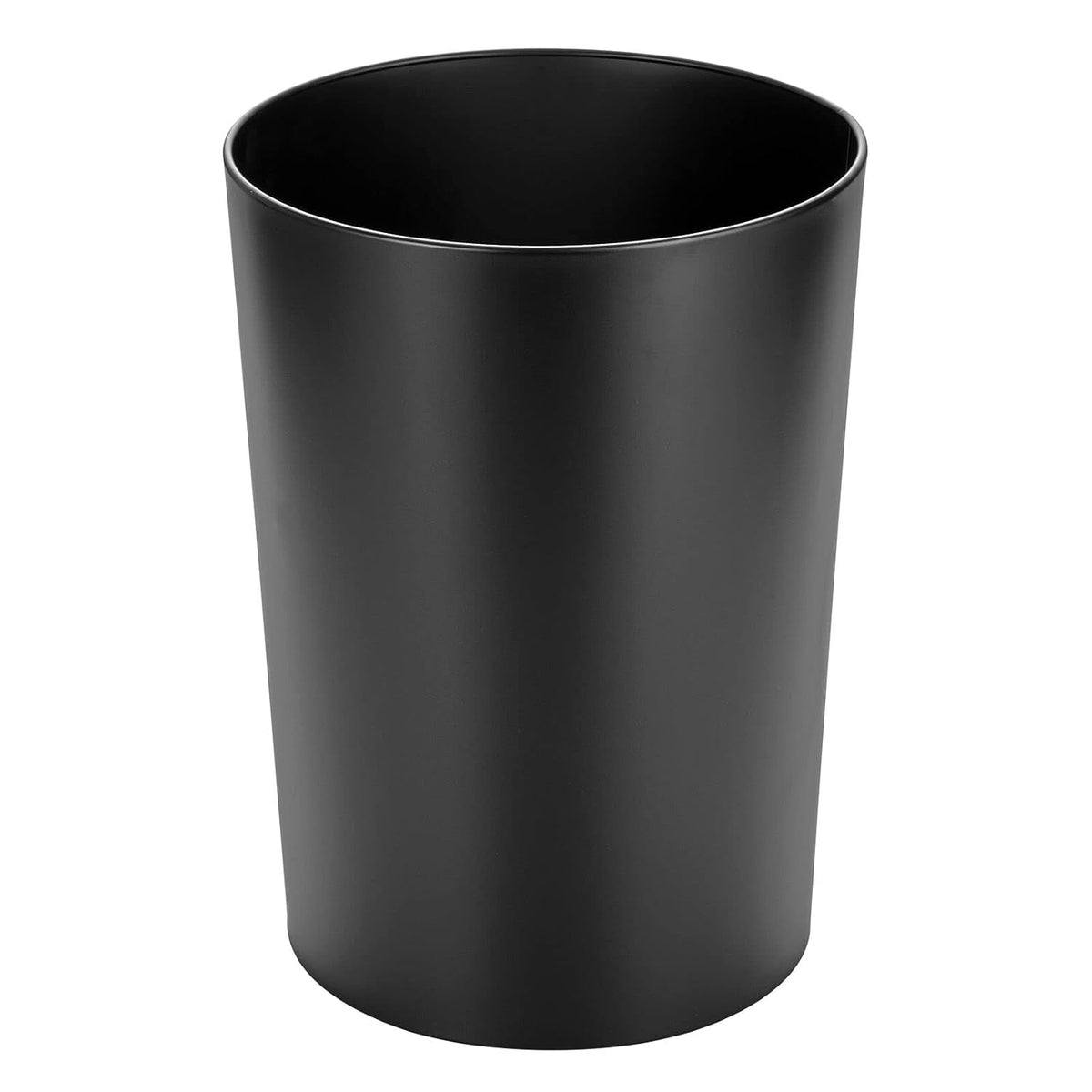 mDesign Stainless Steel Round Metal Trash Can, Small 4 Gallon Wastebasket, Garbage Basket Bin for