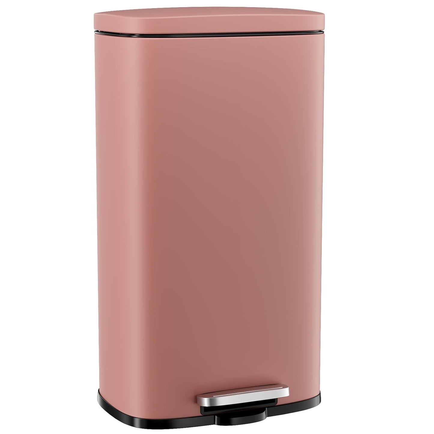 Arlopu 8/13.2 Gallon Step Trash Can, Stainless Steel Garbage Bin, Soft-Close Rubbish Bin with