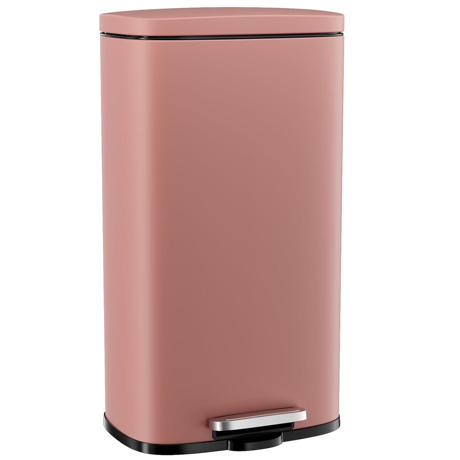 Arlopu 8/13.2 Gallon Step Trash Can, Stainless Steel Garbage Bin, Soft-Close Rubbish Bin with
