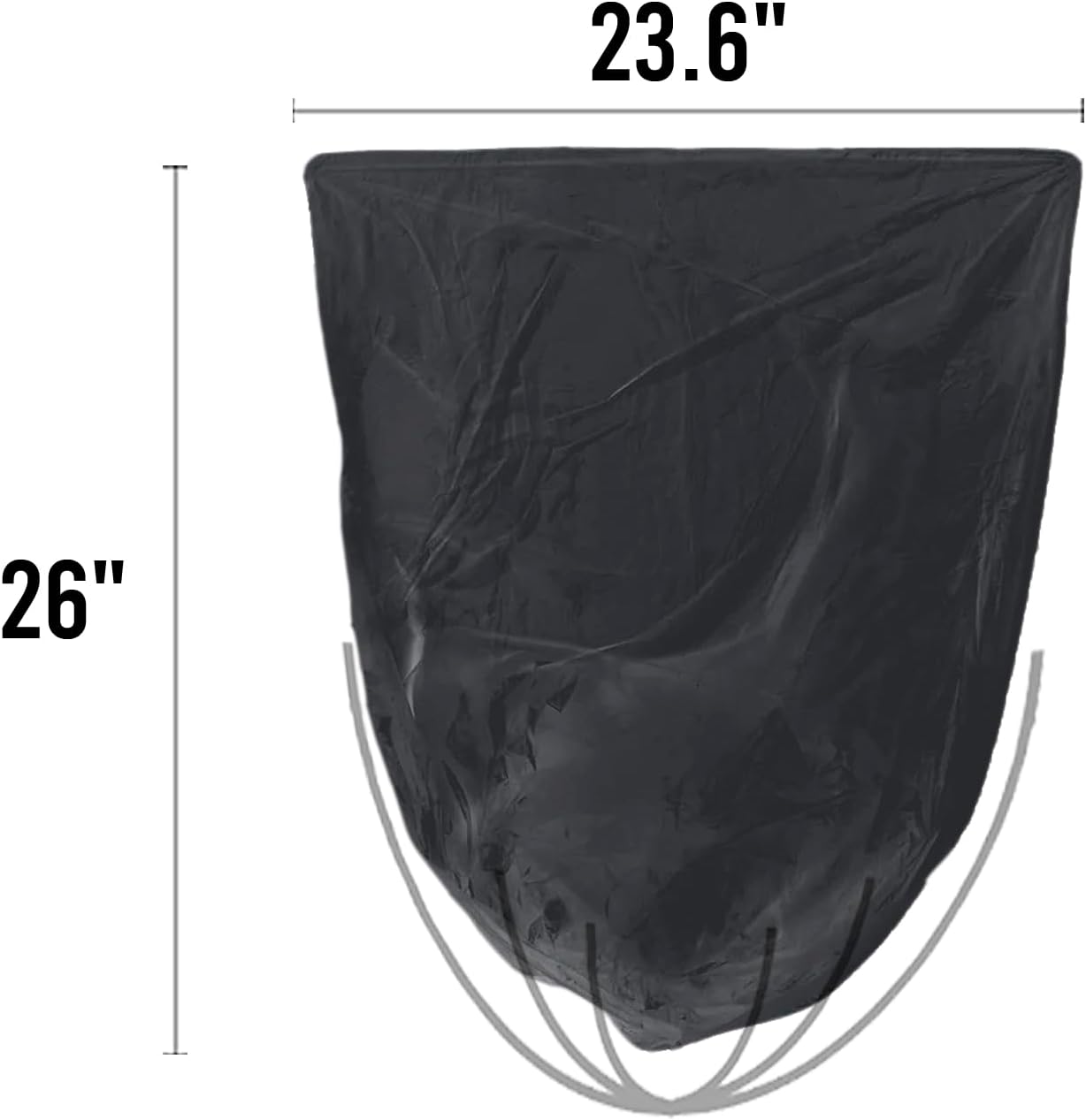 8-10 Gallon Trash Bags, 150 Count Black Garbage bags, Multi-purpose Trash Can Bin Liners for