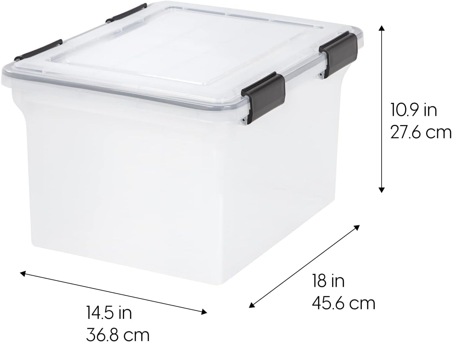 IRIS USA 32 Quart WEATHERPRO Plastic Storage Box with Durable Lid and Seal and Secure Latching