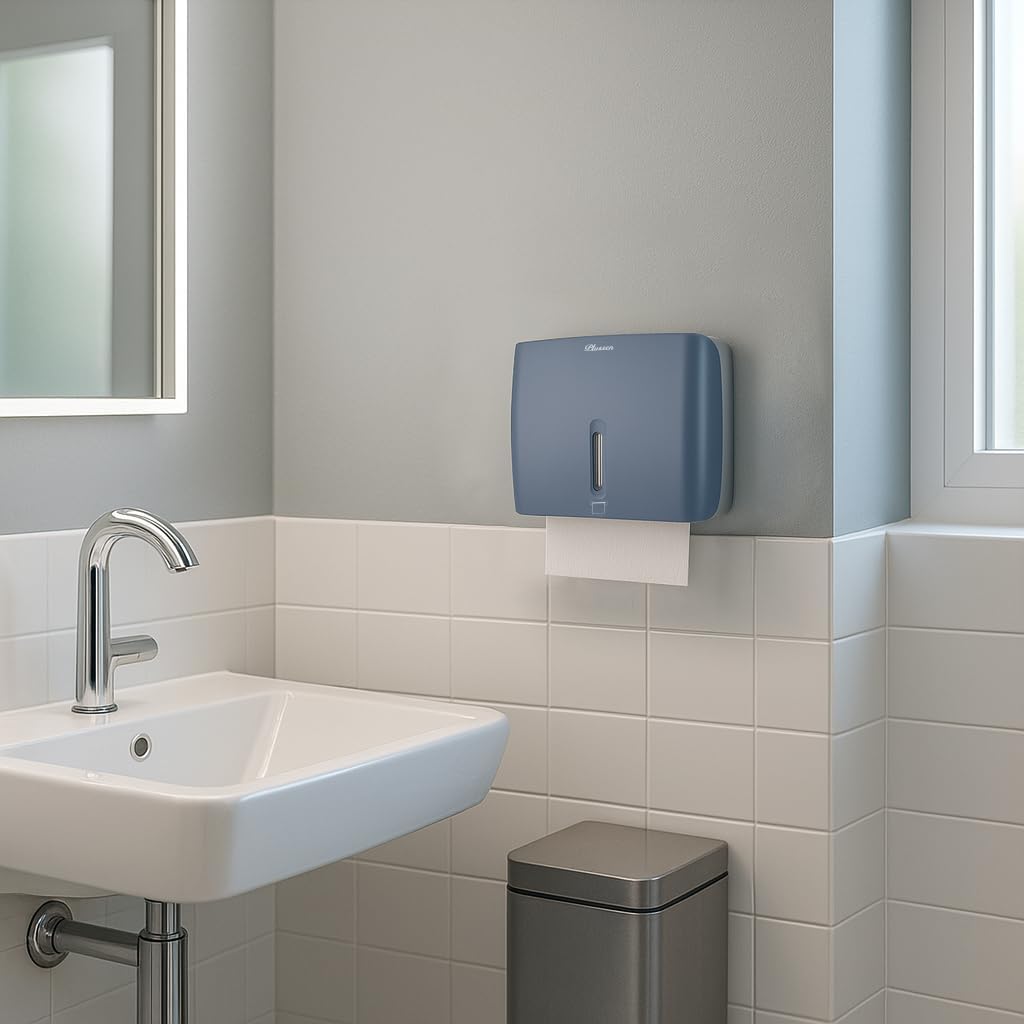 Commercial Paper Towel Dispenser Wall Mount Blue Pack of 2 Fits Multifold Paper Towels for Bathroom