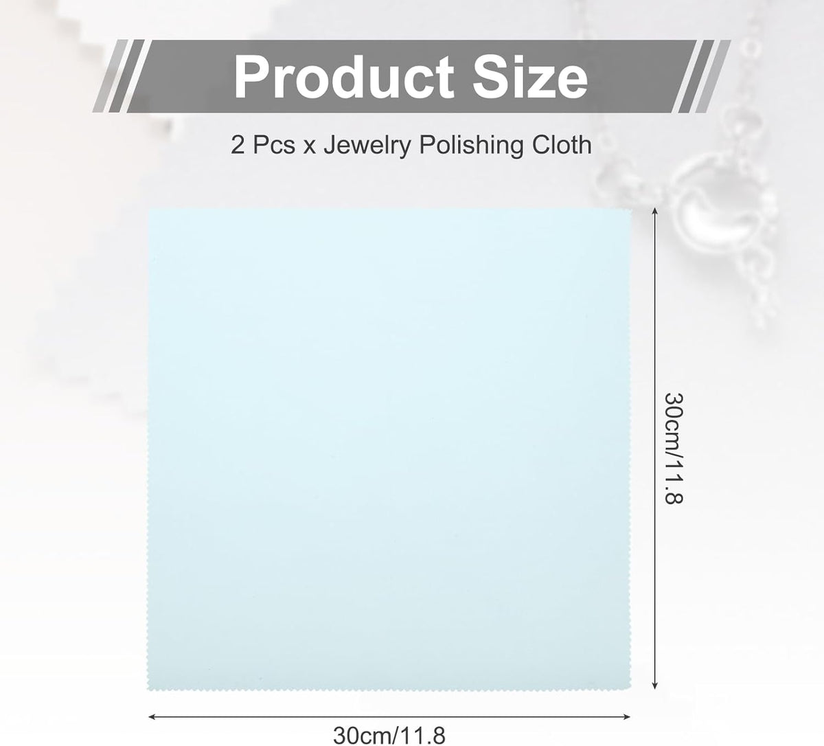 MECCANIXITY Jewelry Polishing Cloth 11.8x11.8 Inch Silver Polish Cleaning Cloths Jewelry Cleaner
