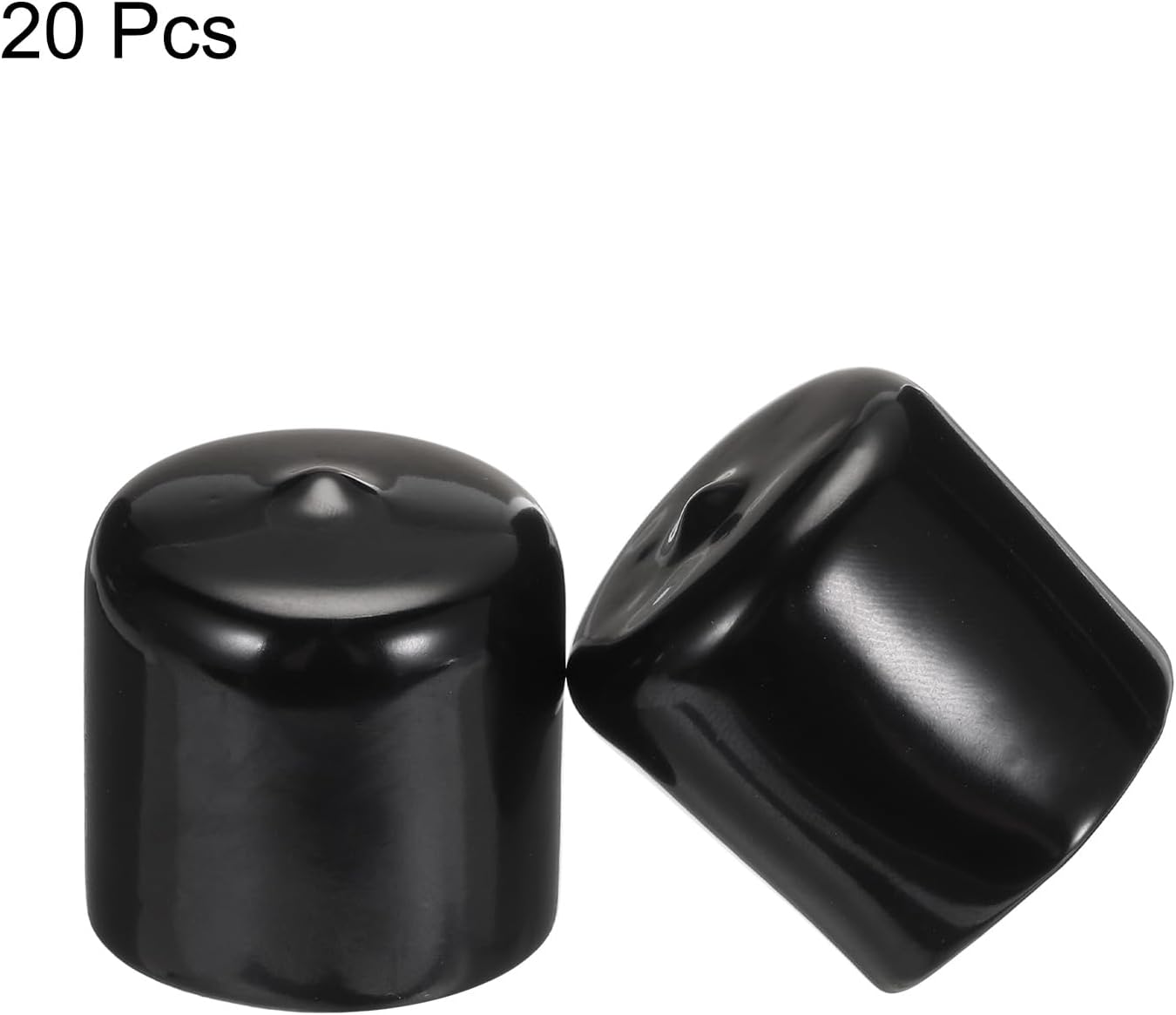 uxcell 20pcs Rubber End Caps 32mm ID Vinyl PVC Round Tube Bolt Cap Cover Screw Thread Protectors