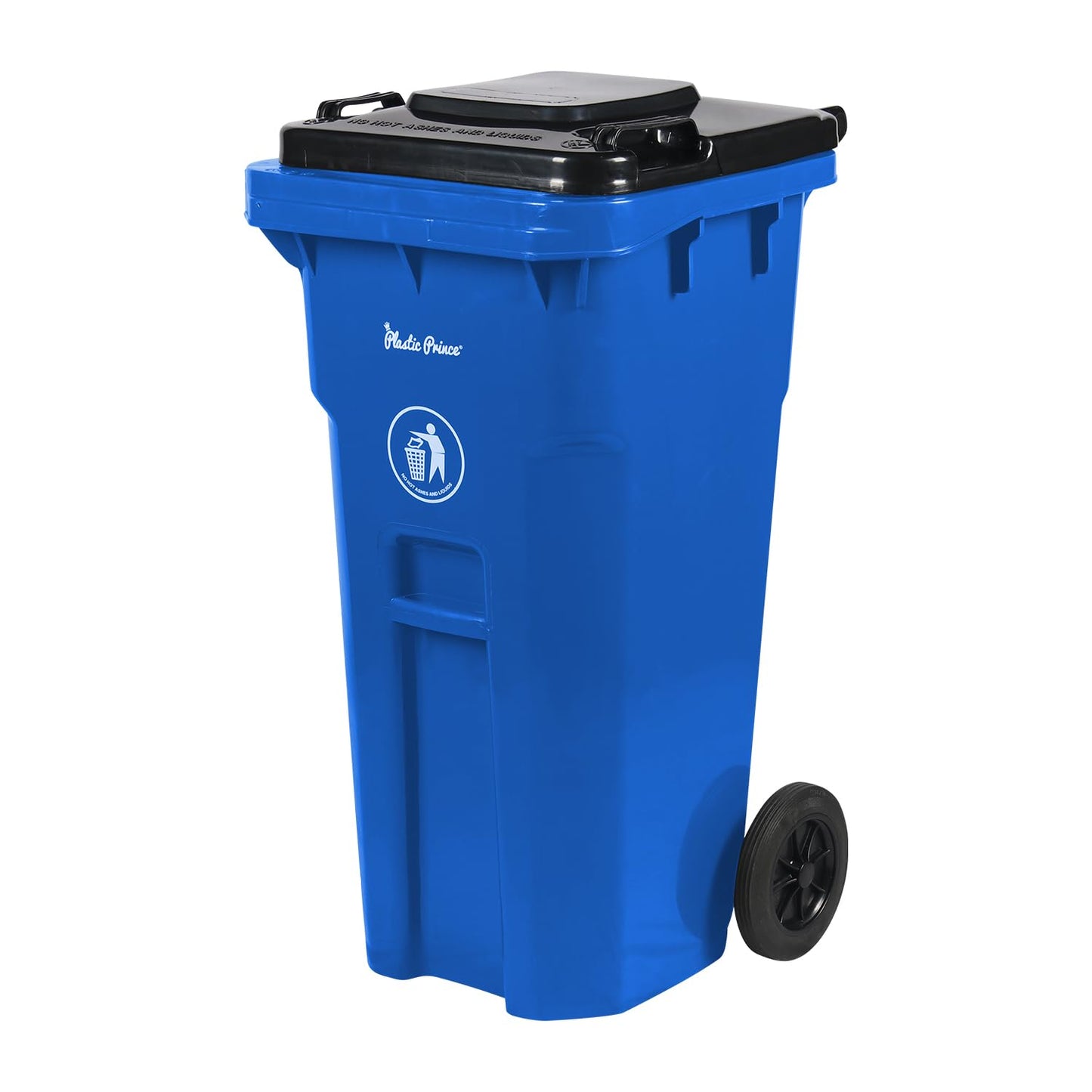 32 Gallon Trash Can Outdoor Recycling Bin with Lid and Wheels Heavy Duty Rolling Garbage Can with