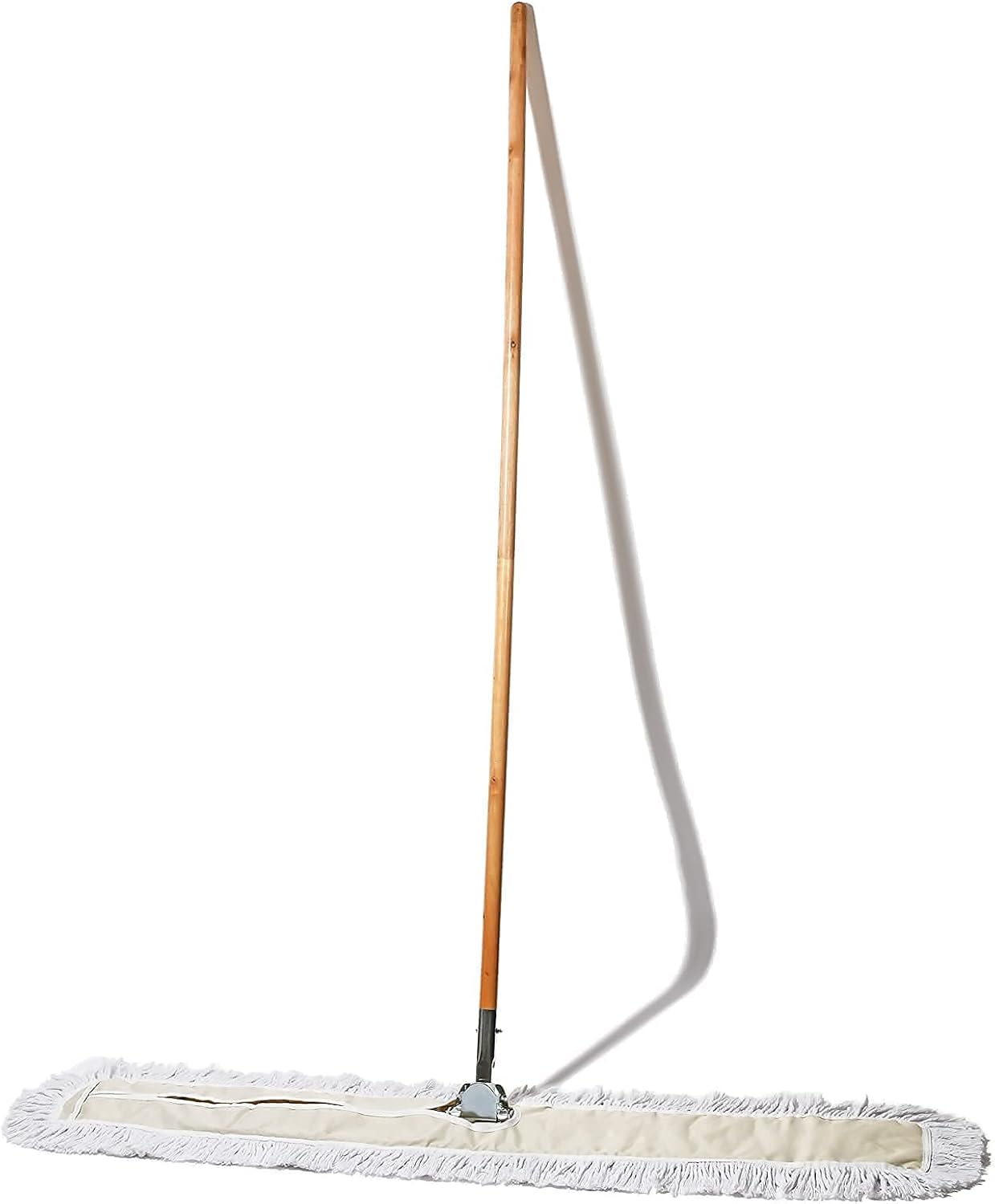 Commercial Dust Mop & Floor Sweeper, 48 in. Dust Mop for Hardwood Floors, Cotton Mop Head, Wooden