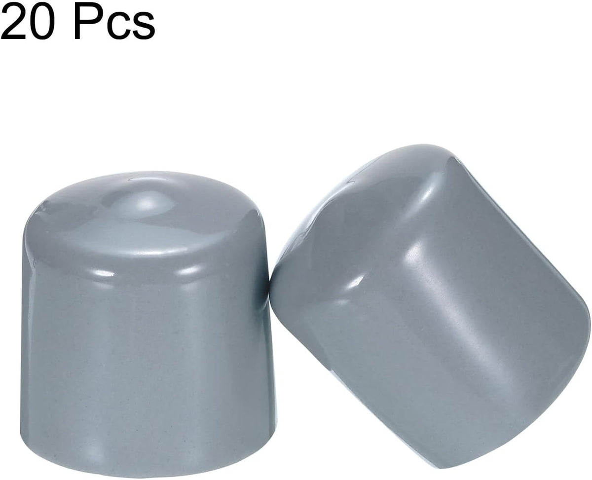 uxcell 20pcs Rubber End Caps 29mm ID Vinyl PVC Round Tube Bolt Cap Cover Screw Thread Protectors