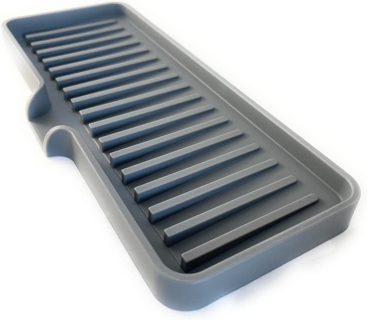 Happitasa Silicone Soap Dish Tray and Sponge Holder with Drain Chute | Bathroom and Kitchen Sink