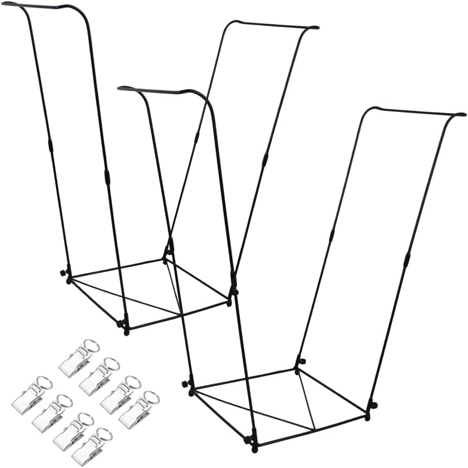 2 Pack Trash Bag Holder, Metal Garbage Bag Holder, 30-45 Gallon Portable Trash Bag Holder Stand