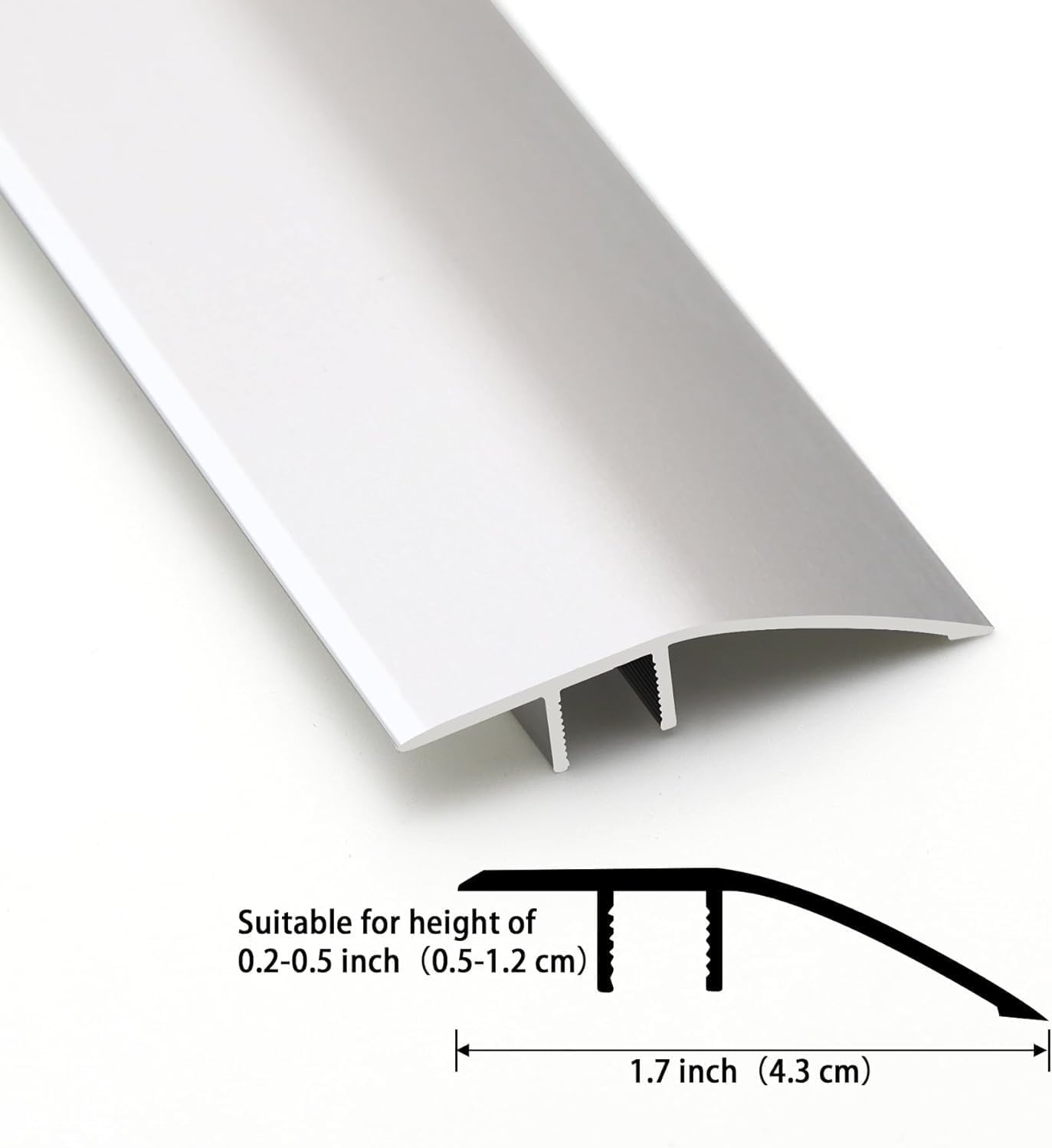 Gaahing Aluminum Floor Transition Threshold Strip, Bridge The Height Gap Between 0.2 to 0.5 inches